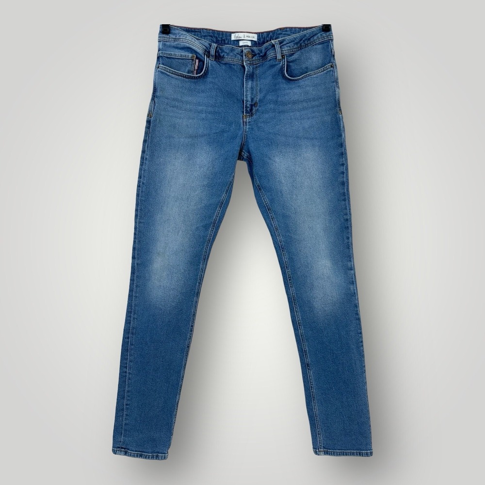 Boden Jeans Mens‎ 36x36 SLIM Fit Blue Denim Straight Leg Mid Rinse